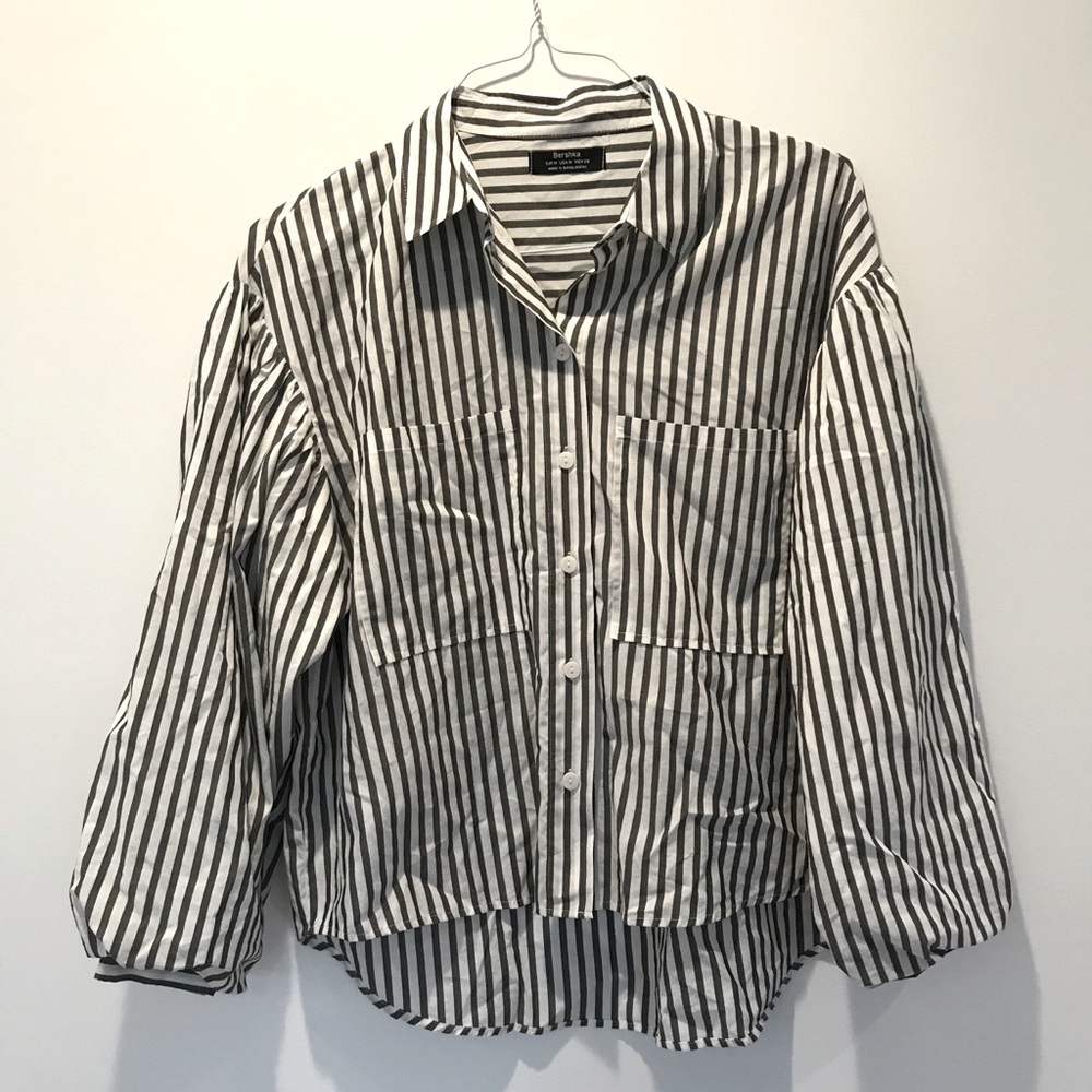 Bershka women’s stripped button down